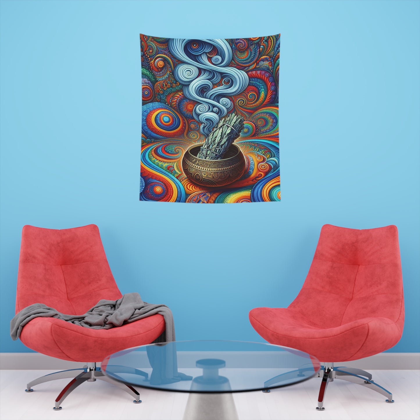 Printed Wall Tapestry Smudge Blessing