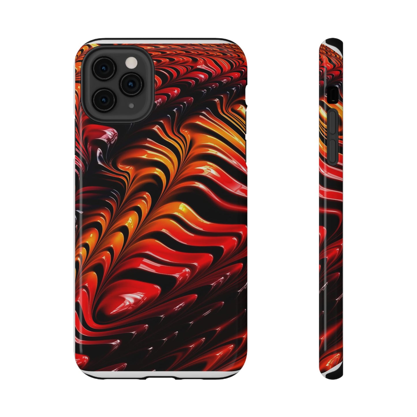 Red oil fractal Impact-Resistant Cases
