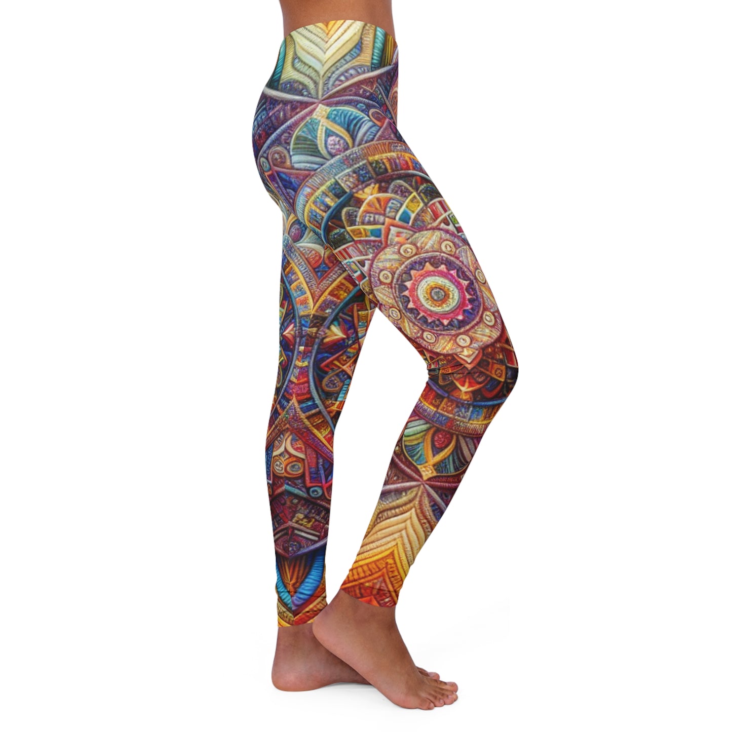 Women's Casual Spandex Leggings (AOP) psychedelic