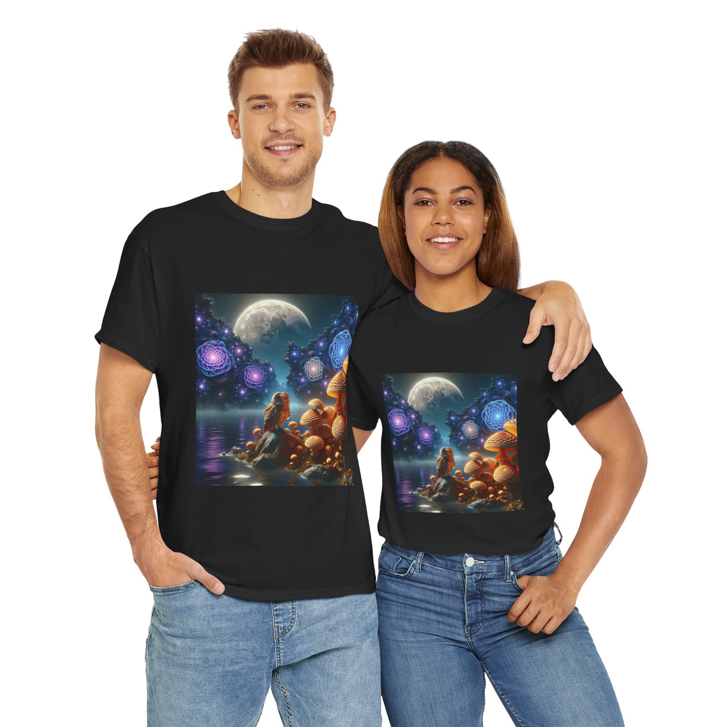 Moonlit Mushrooms / Unisex Heavy Cotton Tee