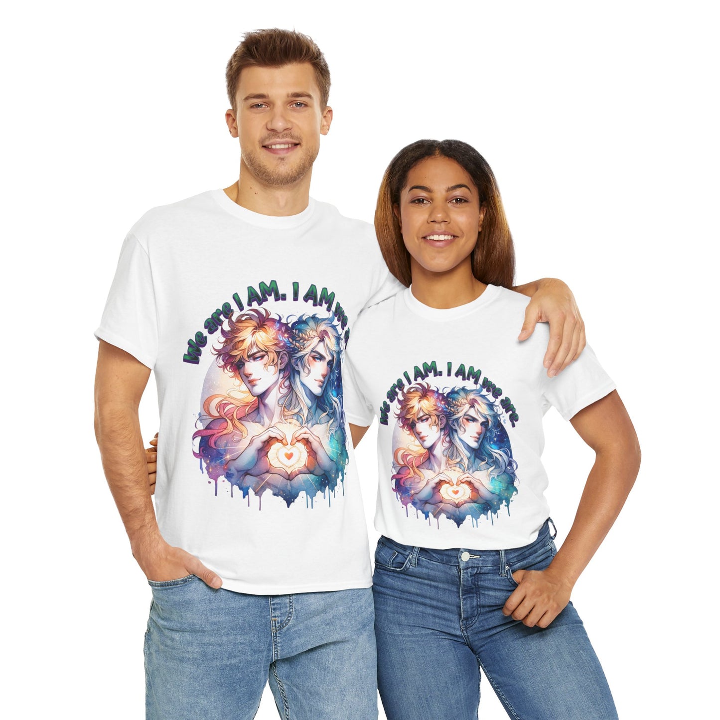 I Am we are - Twins - Unisex Heavy Cotton Tee