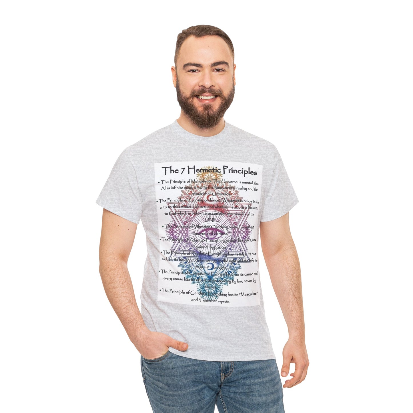 The 7 Hermetic Principles / Unisex Heavy Cotton Tee