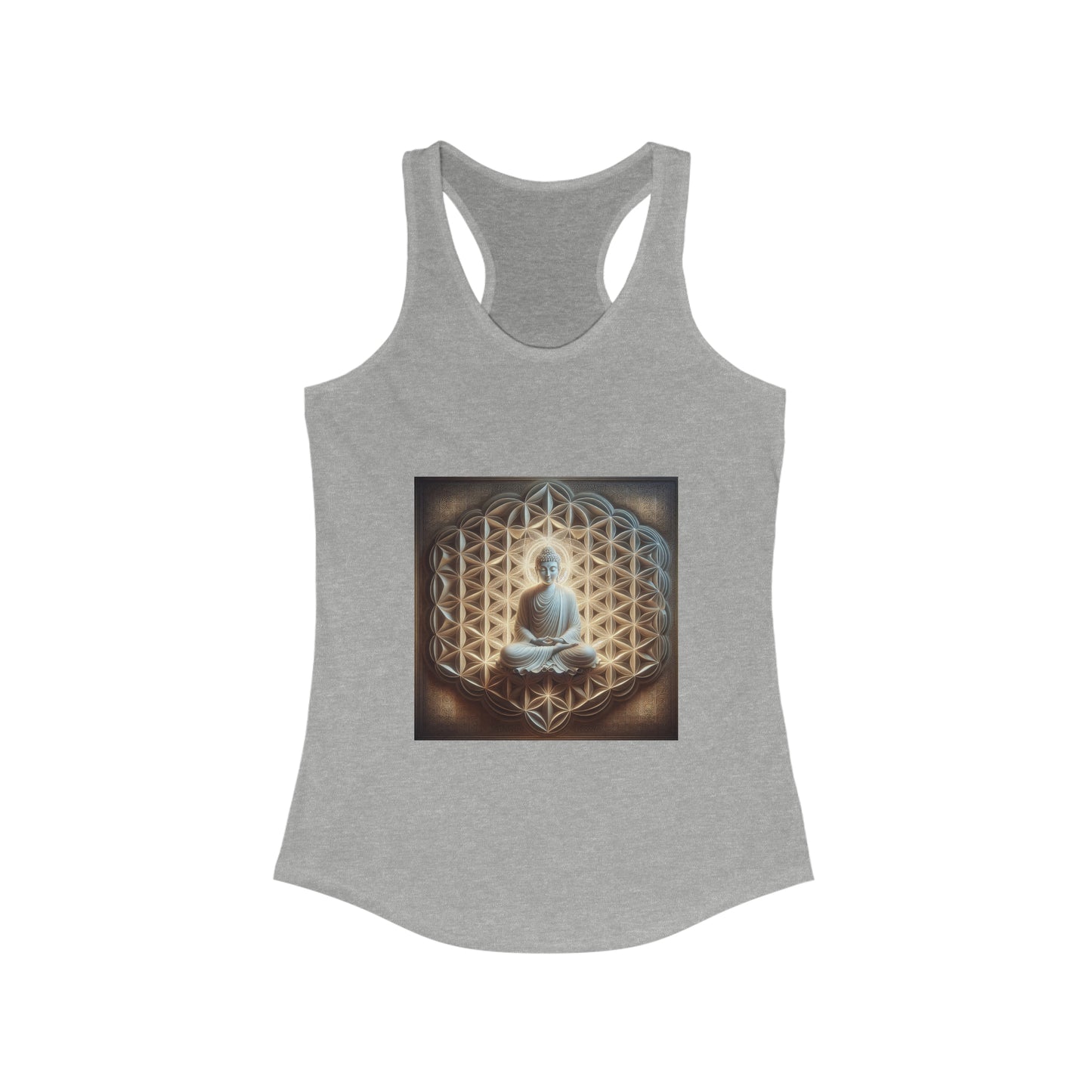 Women's Ideal Racerback Tank buddha 1