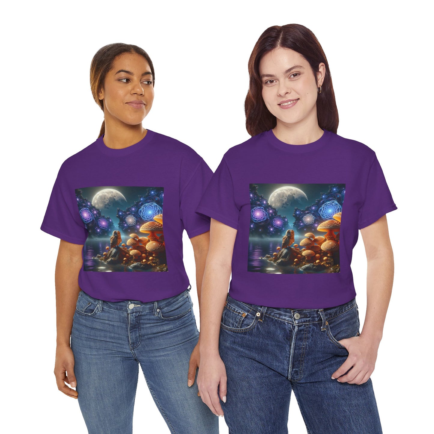 Moonlit Mushrooms / Unisex Heavy Cotton Tee