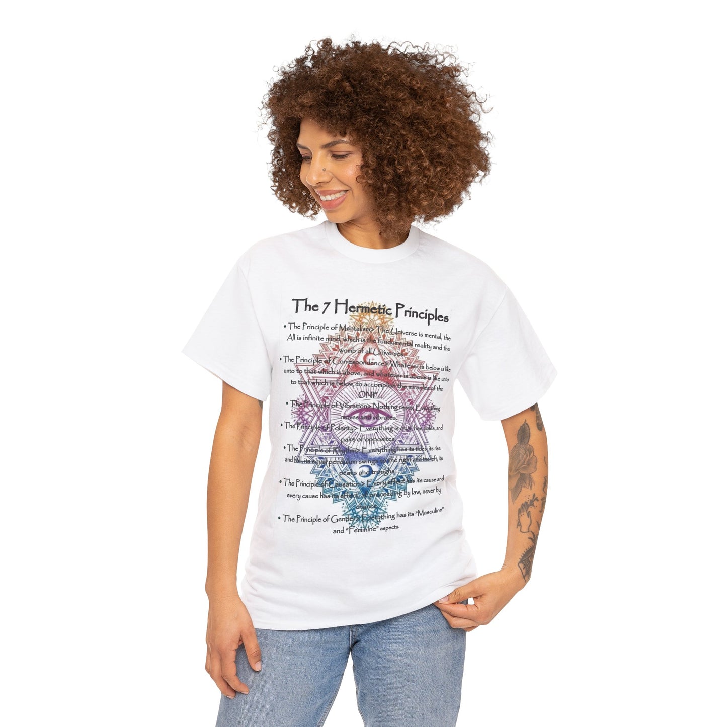 The 7 Hermetic Principles / Unisex Heavy Cotton Tee