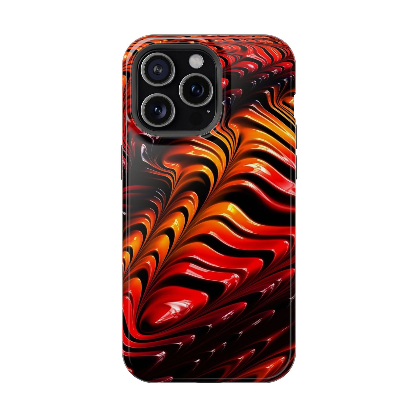 Red oil fractal Impact-Resistant Cases