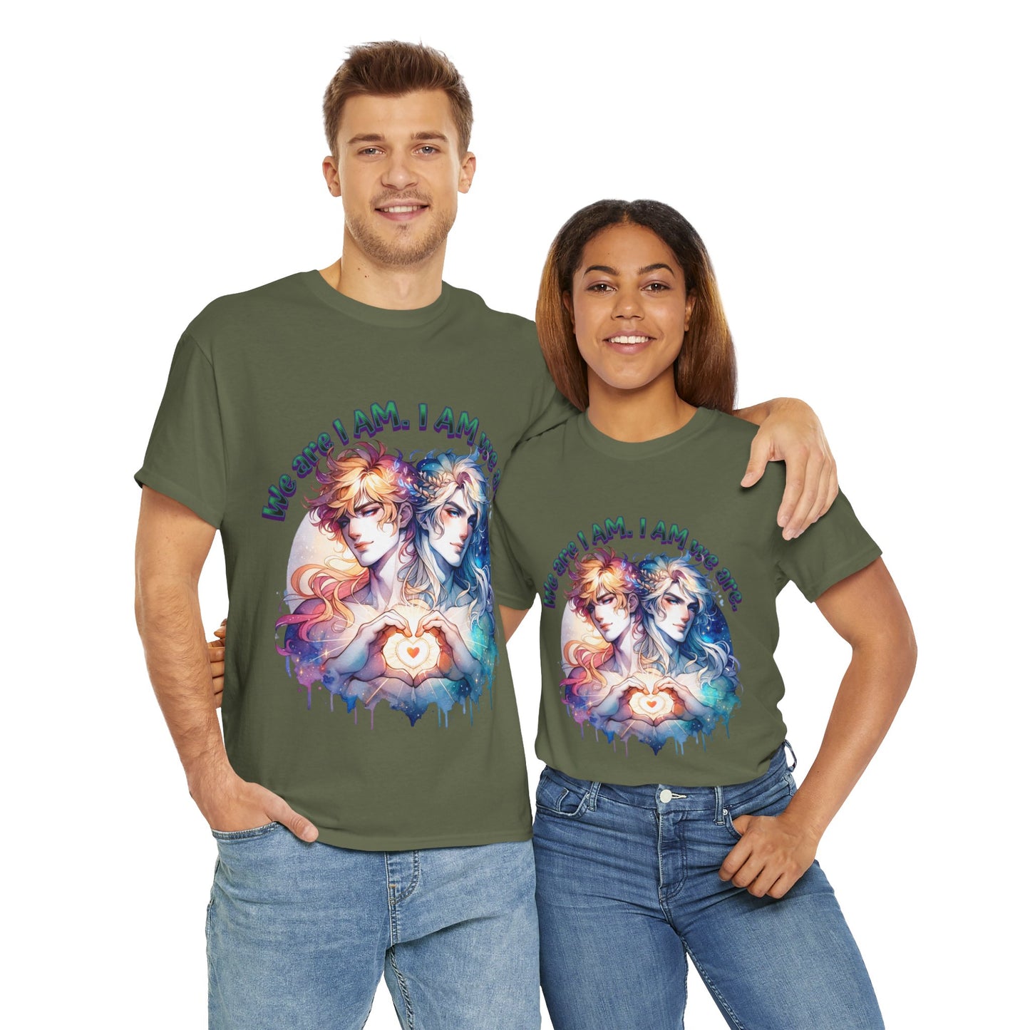 I Am we are - Twins - Unisex Heavy Cotton Tee