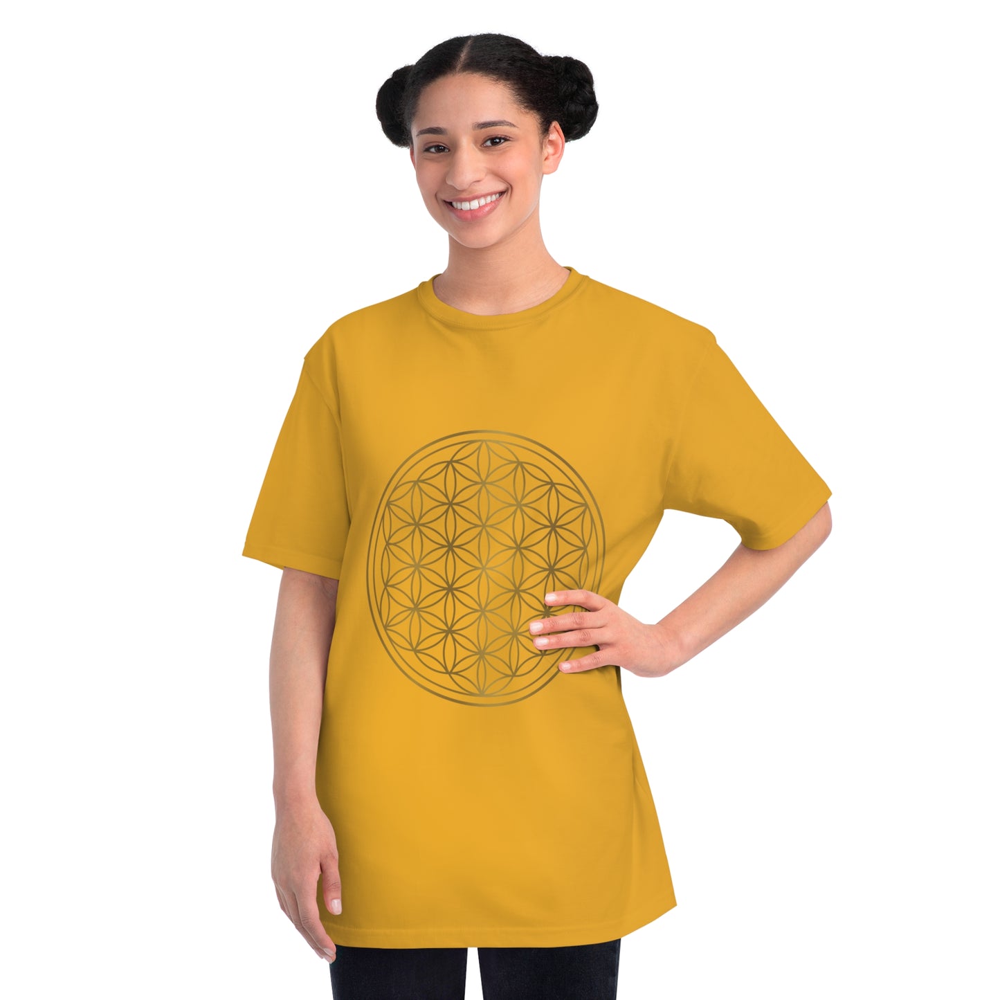 Gold flower of Life Organic Unisex Classic T-Shirt