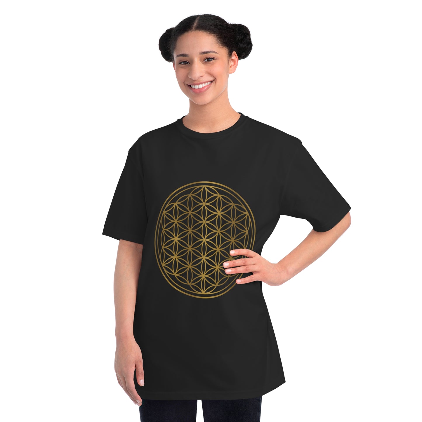 Gold flower of Life Organic Unisex Classic T-Shirt