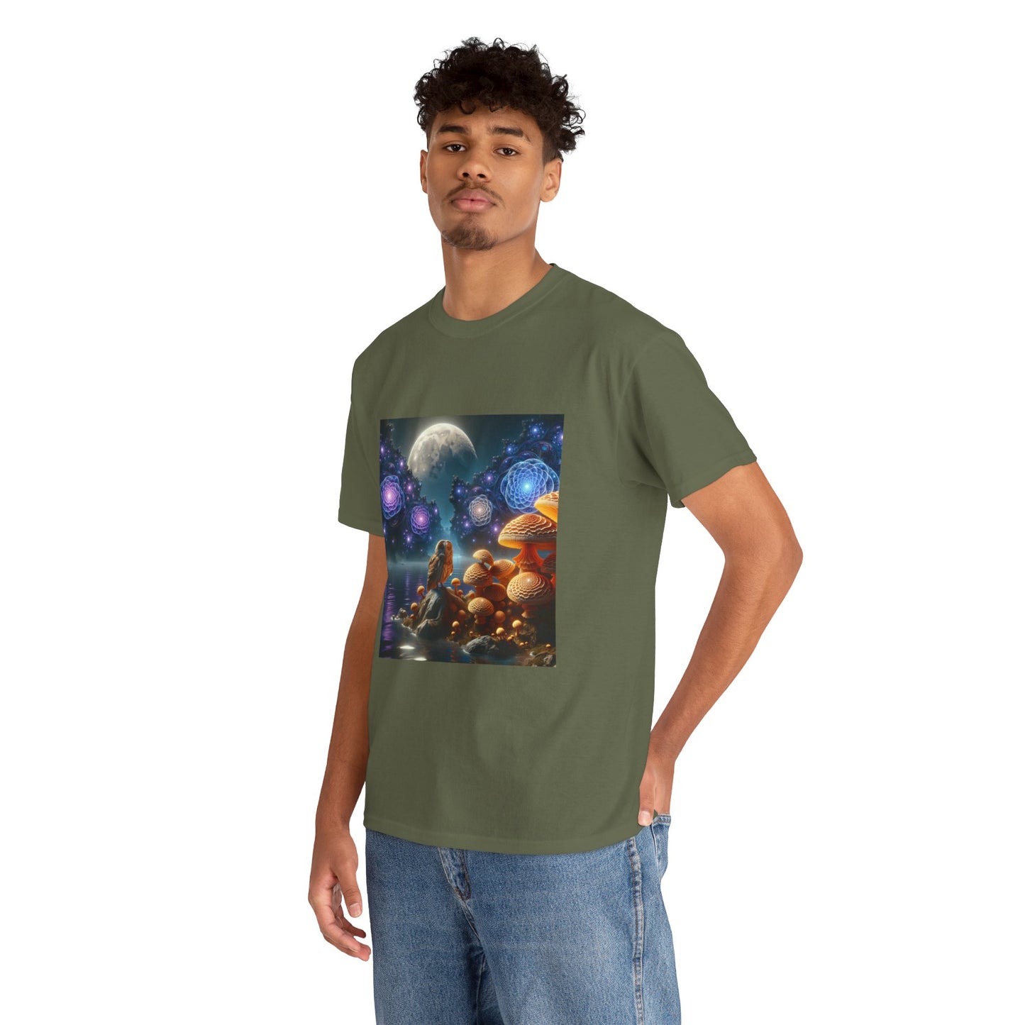 Moonlit Mushrooms / Unisex Heavy Cotton Tee