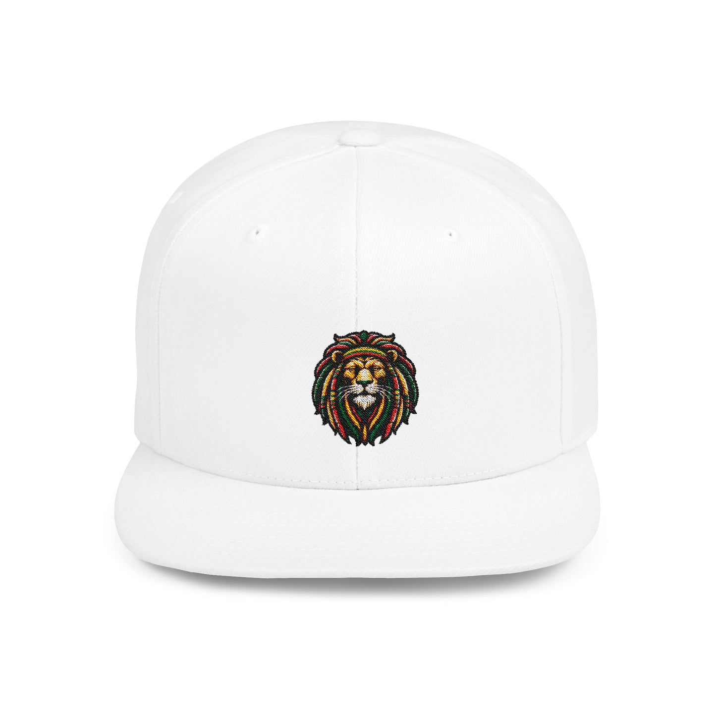 Rasta Lion Flat Bill Snapback