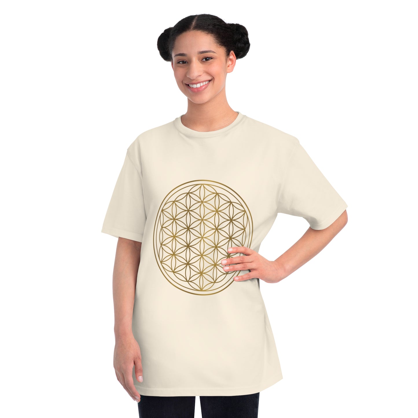 Gold flower of Life Organic Unisex Classic T-Shirt