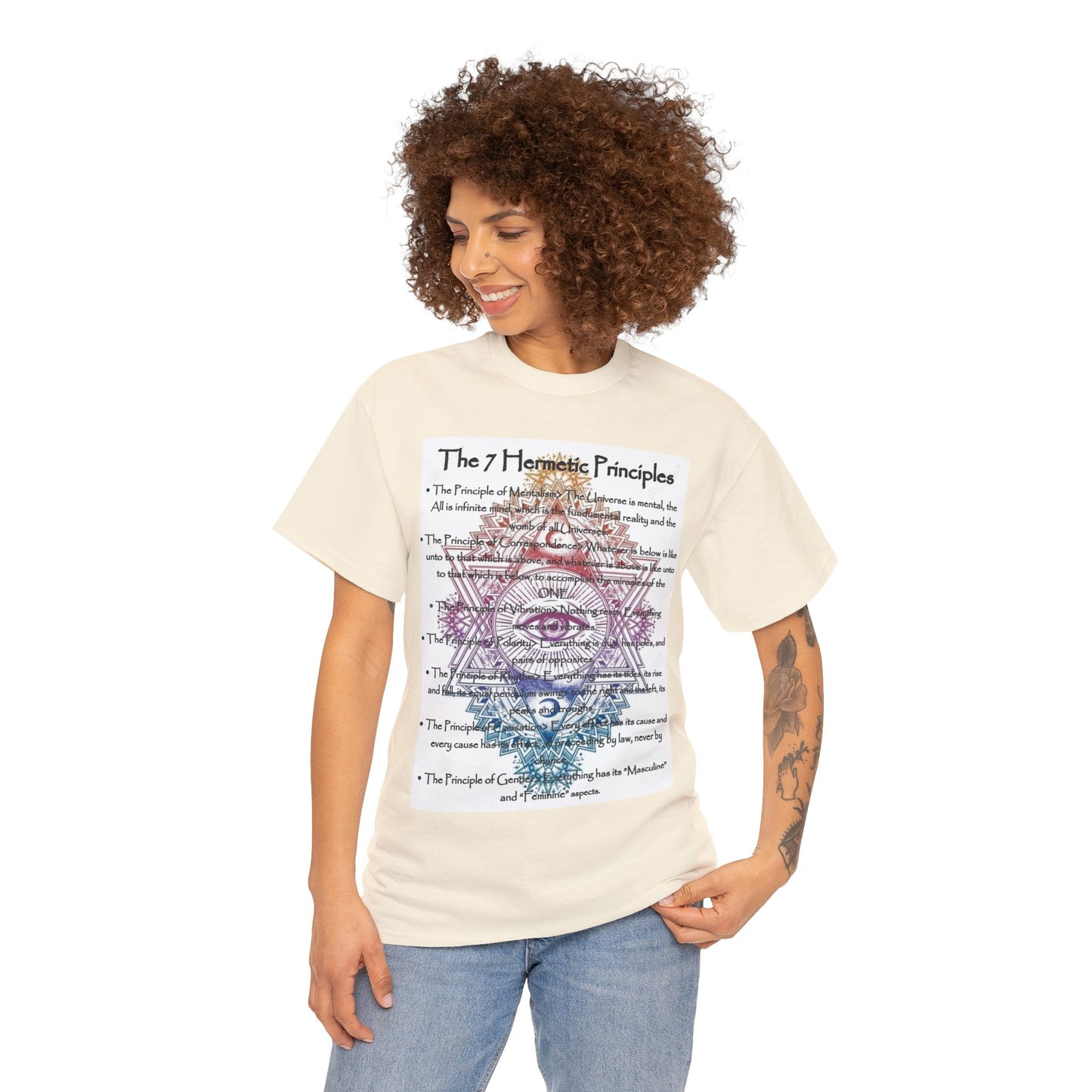 The 7 Hermetic Principles / Unisex Heavy Cotton Tee