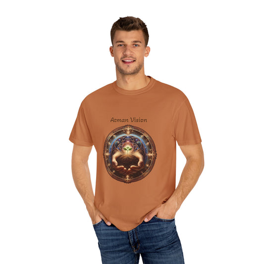 Atman Vision hands Unisex Garment-Dyed T-shirt