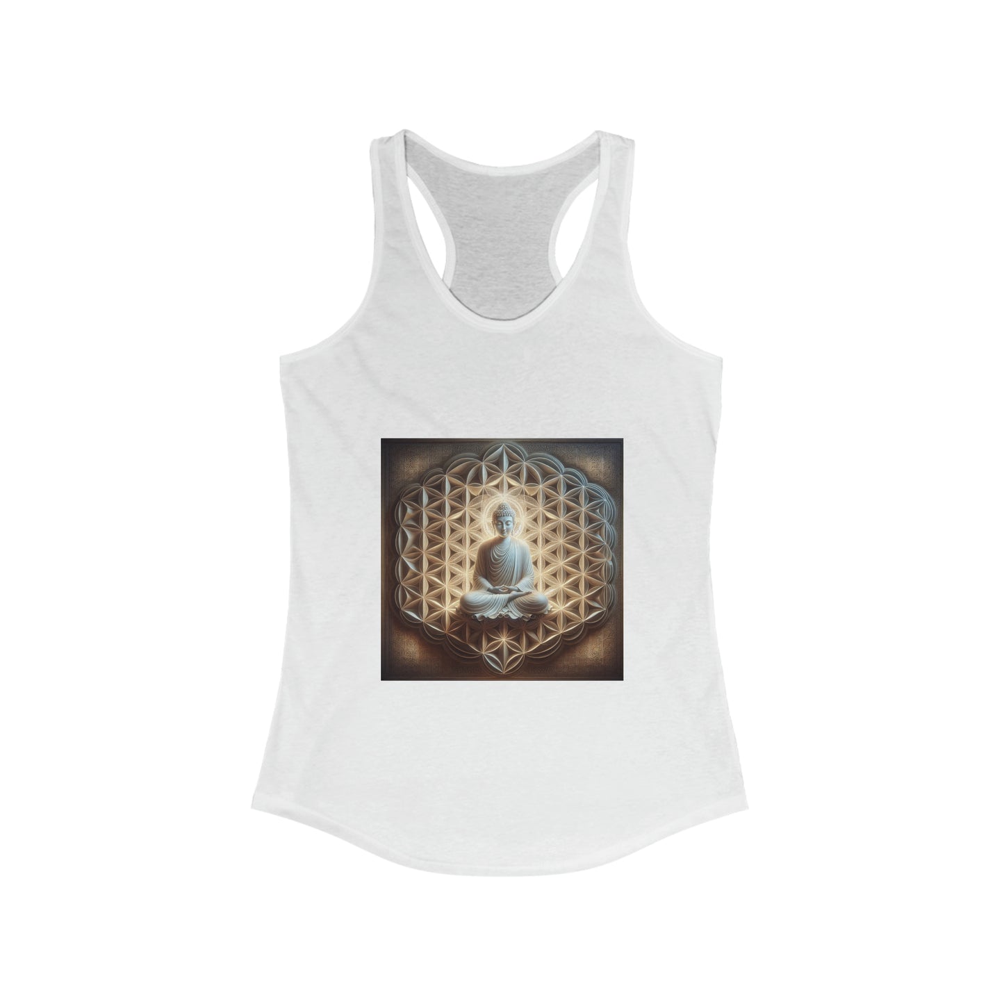 Women's Ideal Racerback Tank buddha 1