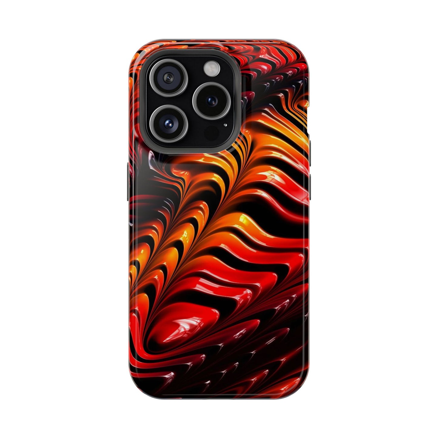 Red oil fractal Impact-Resistant Cases