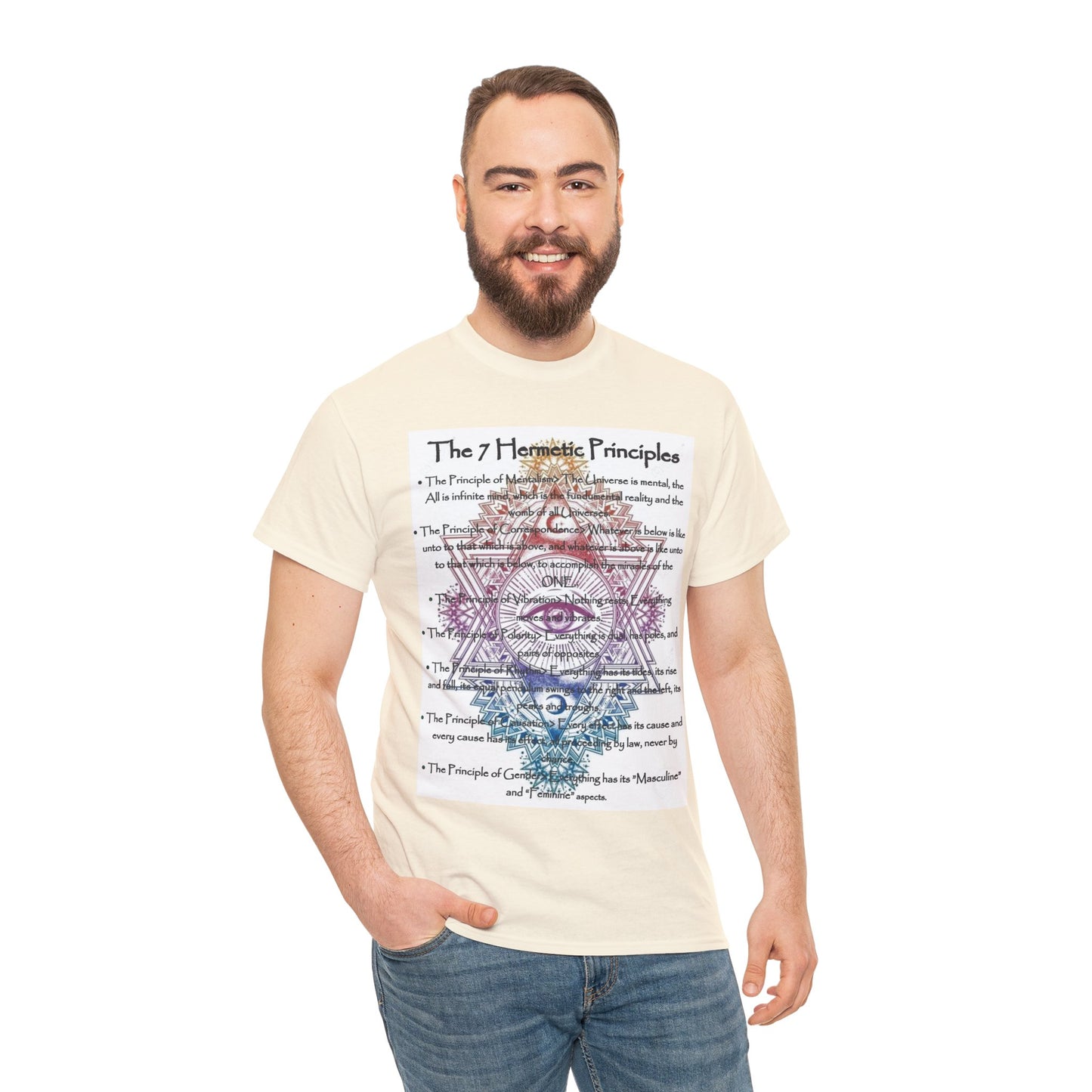 The 7 Hermetic Principles / Unisex Heavy Cotton Tee