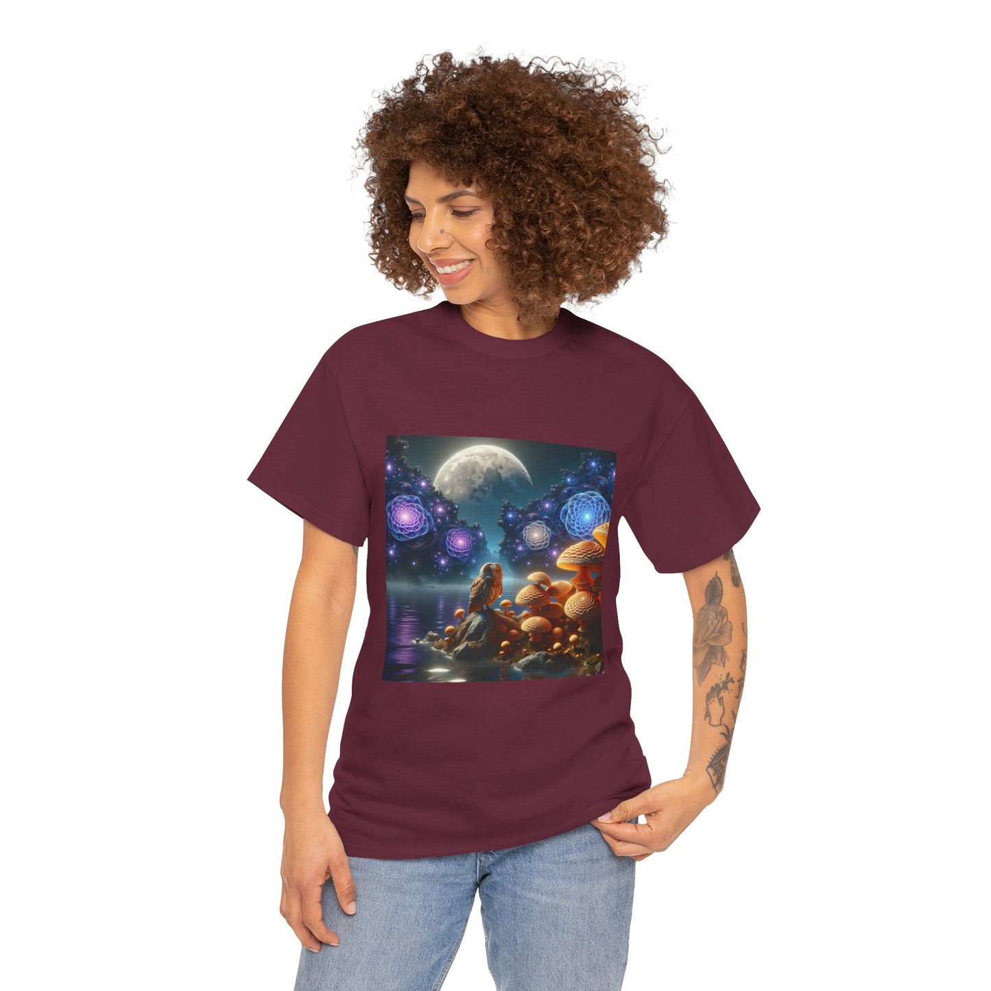 Moonlit Mushrooms / Unisex Heavy Cotton Tee