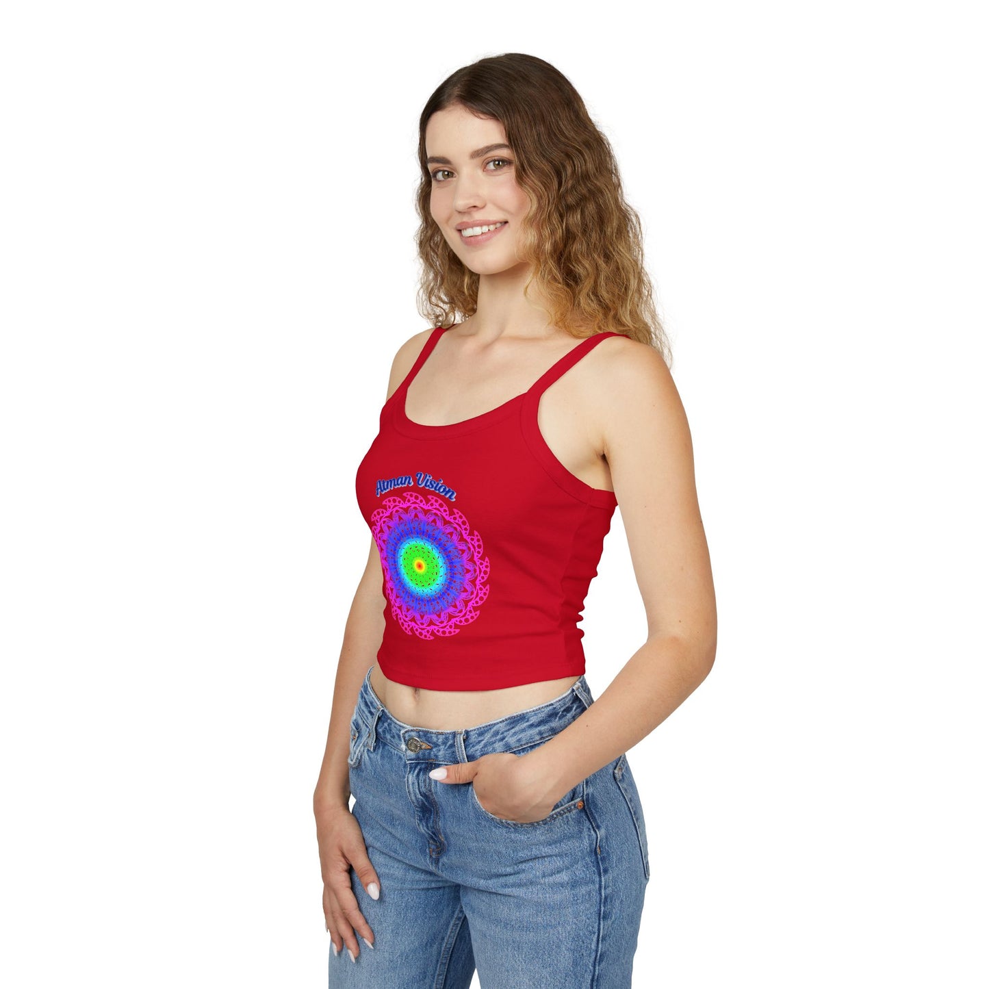 Atman Vision mandala Women's Spaghetti Strap Tank Top