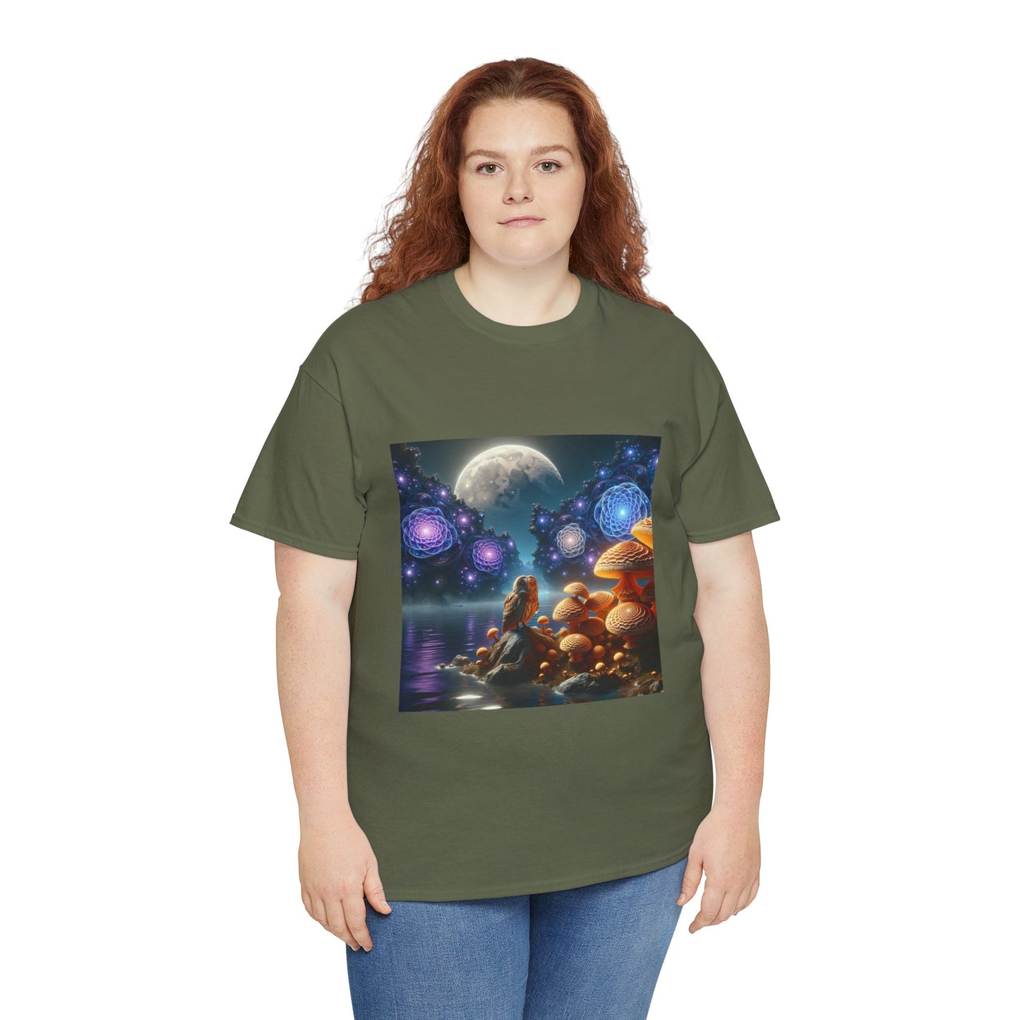 Moonlit Mushrooms / Unisex Heavy Cotton Tee