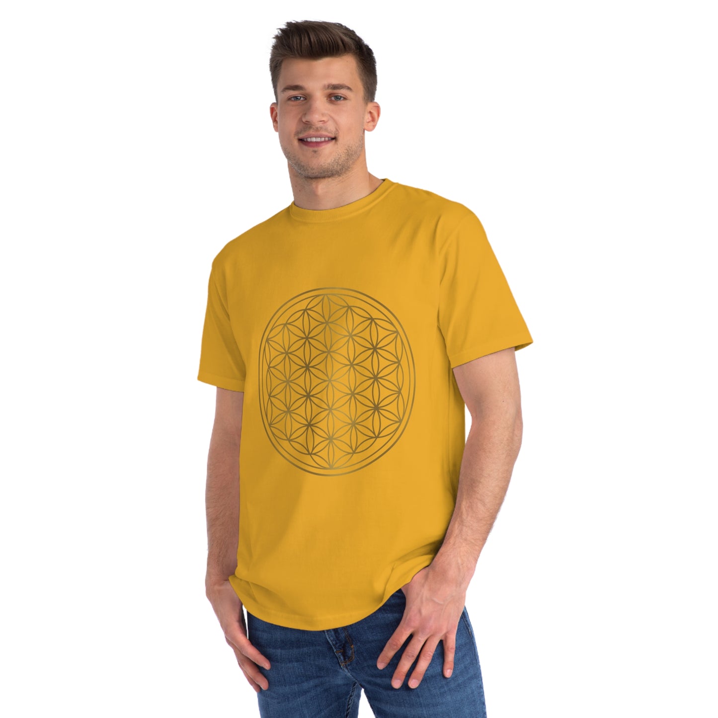 Gold flower of Life Organic Unisex Classic T-Shirt