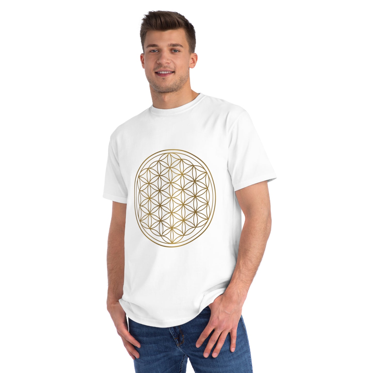 Gold flower of Life Organic Unisex Classic T-Shirt