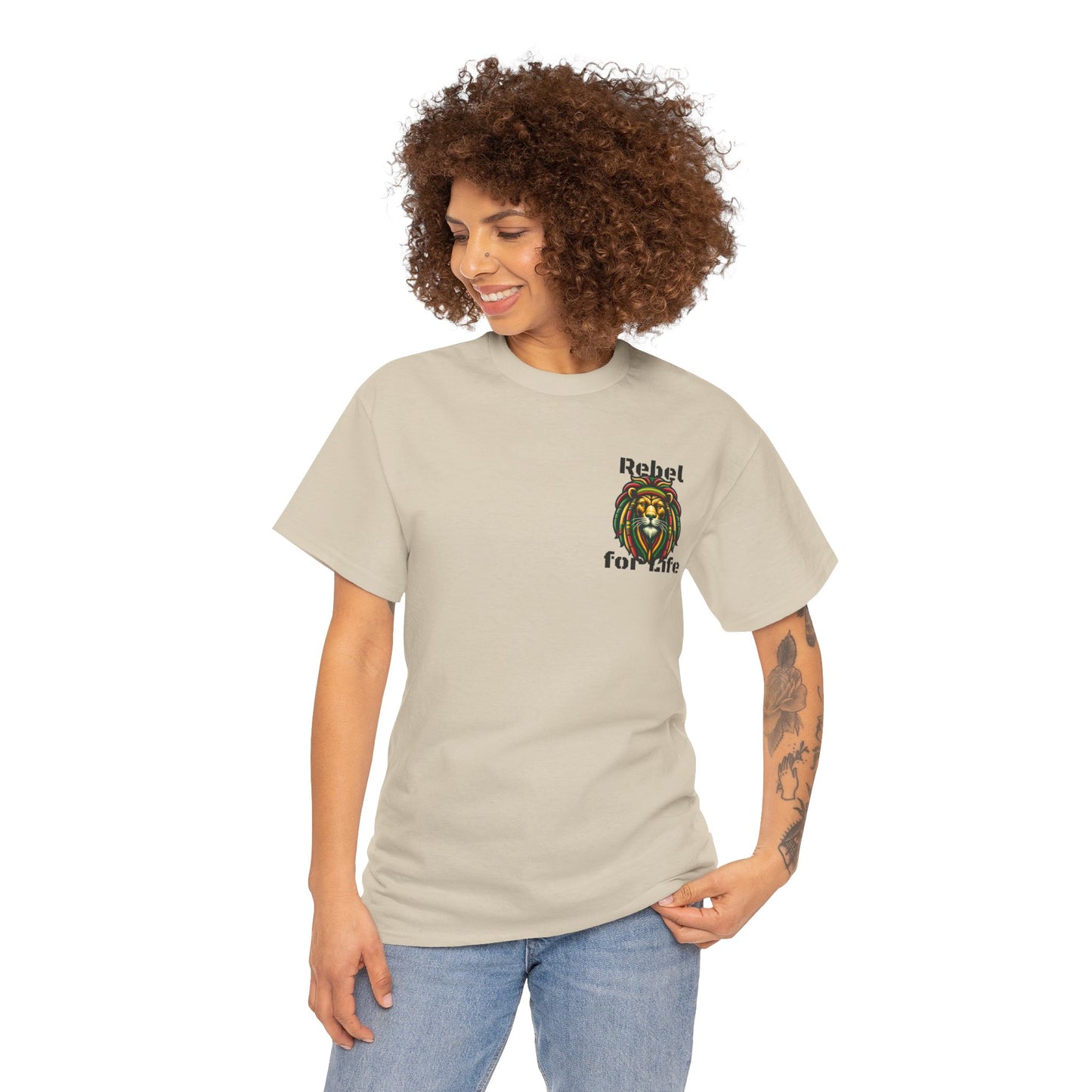 Rebel for Life - logo - Unisex Heavy Cotton Tee