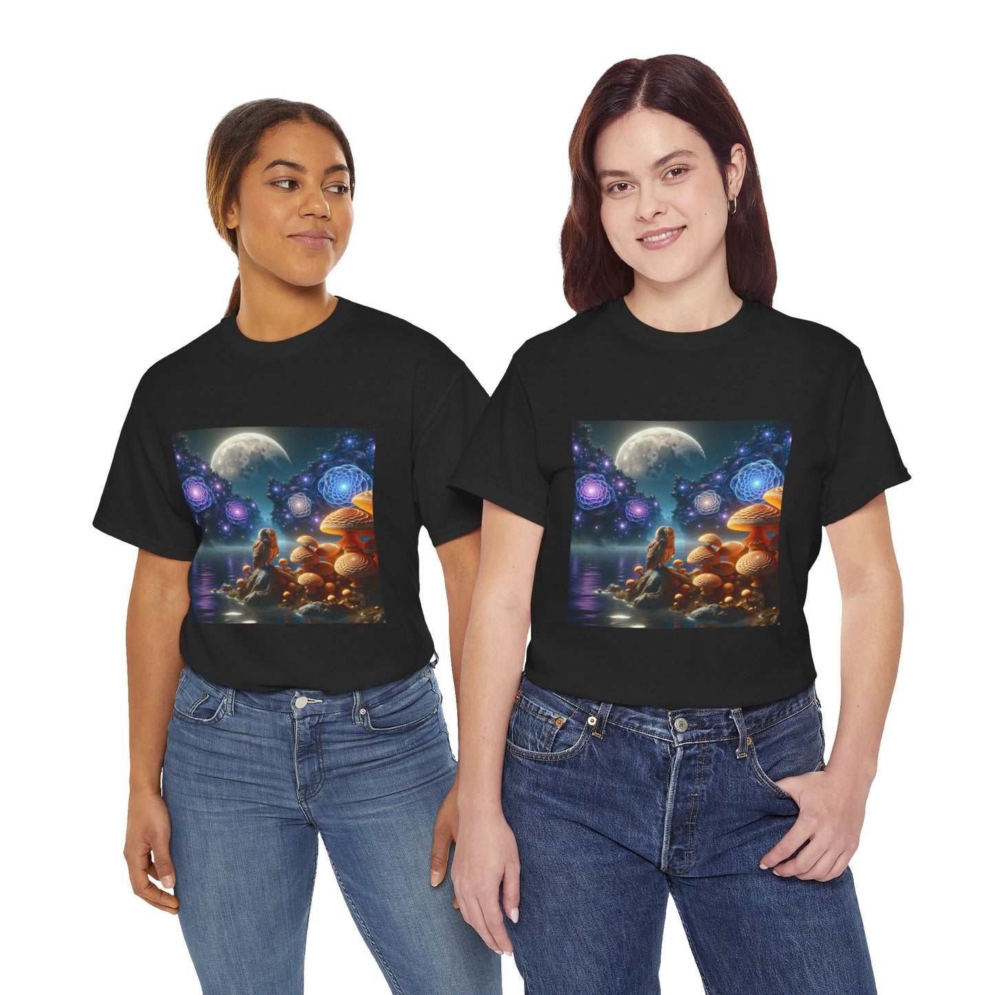 Moonlit Mushrooms / Unisex Heavy Cotton Tee