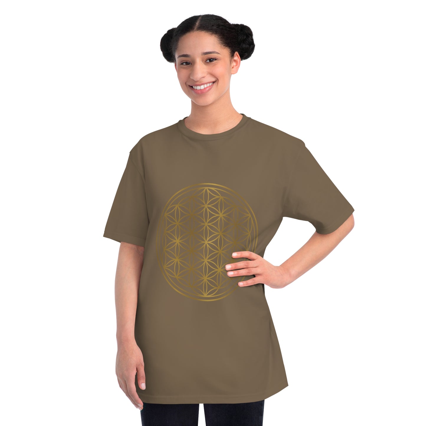 Gold flower of Life Organic Unisex Classic T-Shirt