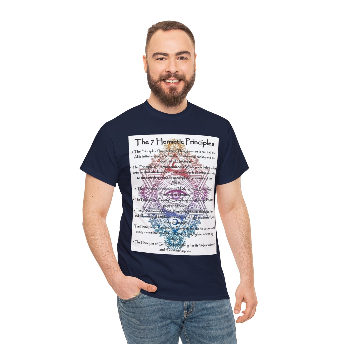 The 7 Hermetic Principles / Unisex Heavy Cotton Tee