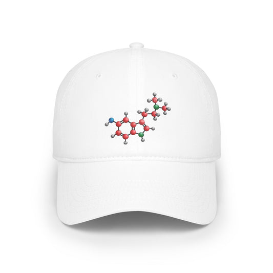 Bufotenin Molecule Low Profile Baseball Cap