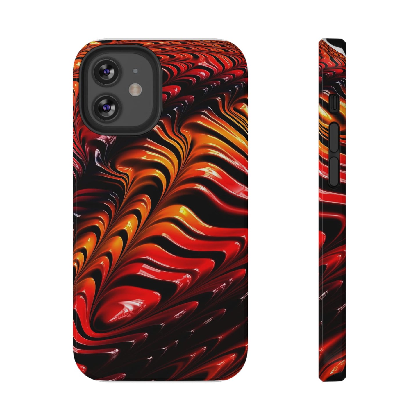 Red oil fractal Impact-Resistant Cases