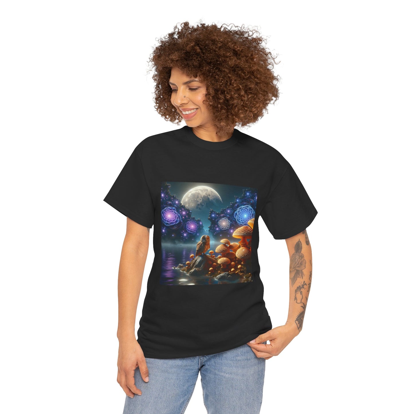 Moonlit Mushrooms / Unisex Heavy Cotton Tee