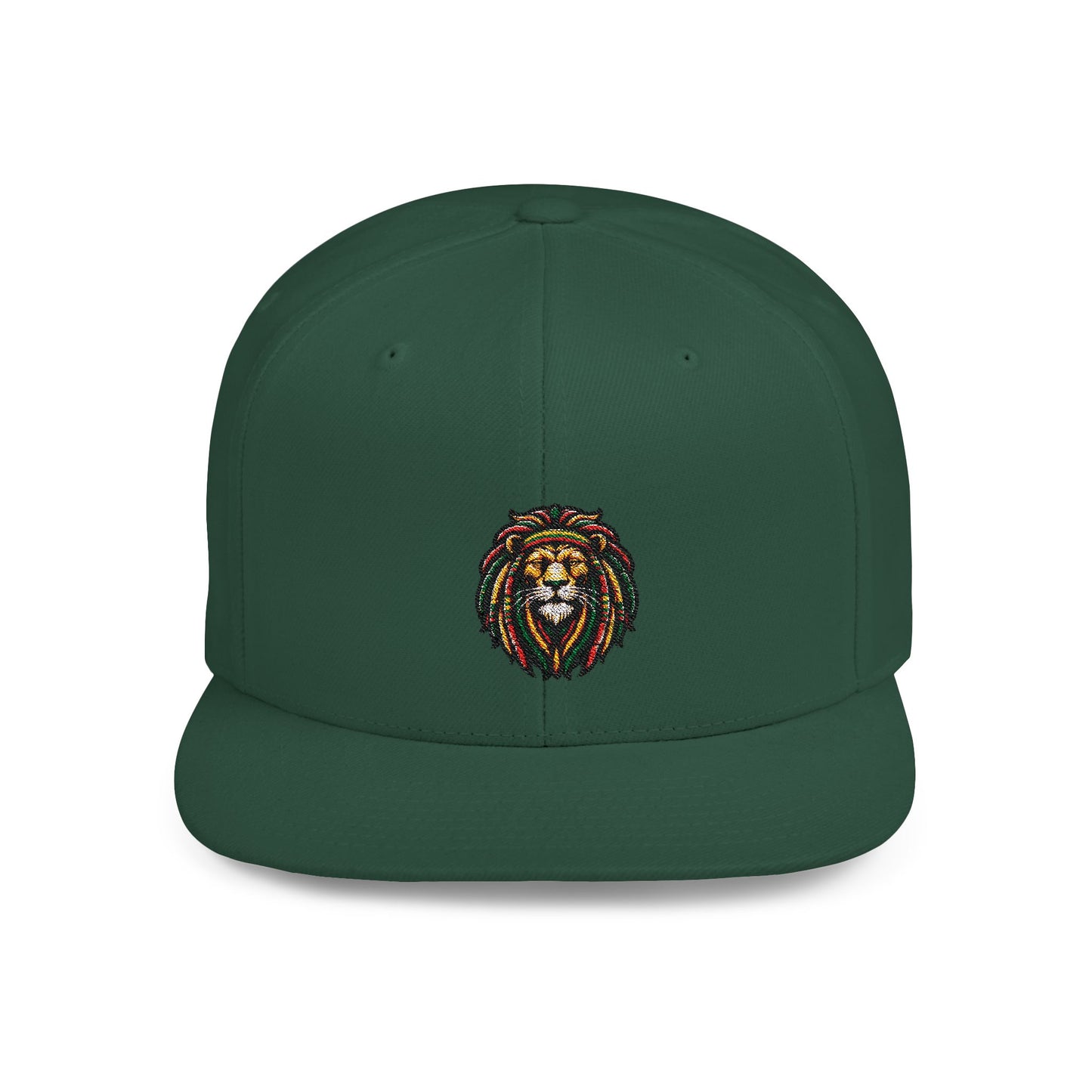 Rasta Lion Flat Bill Snapback