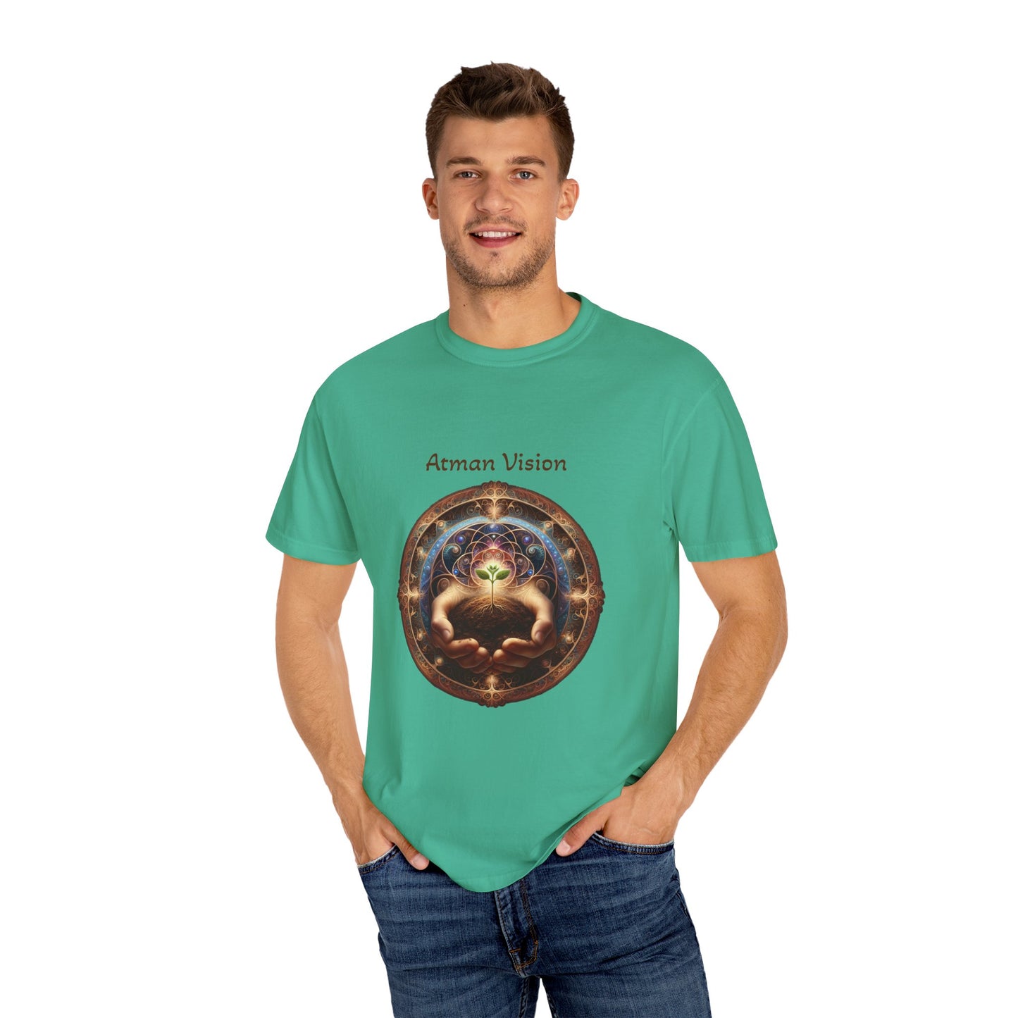 Atman Vision hands Unisex Garment-Dyed T-shirt