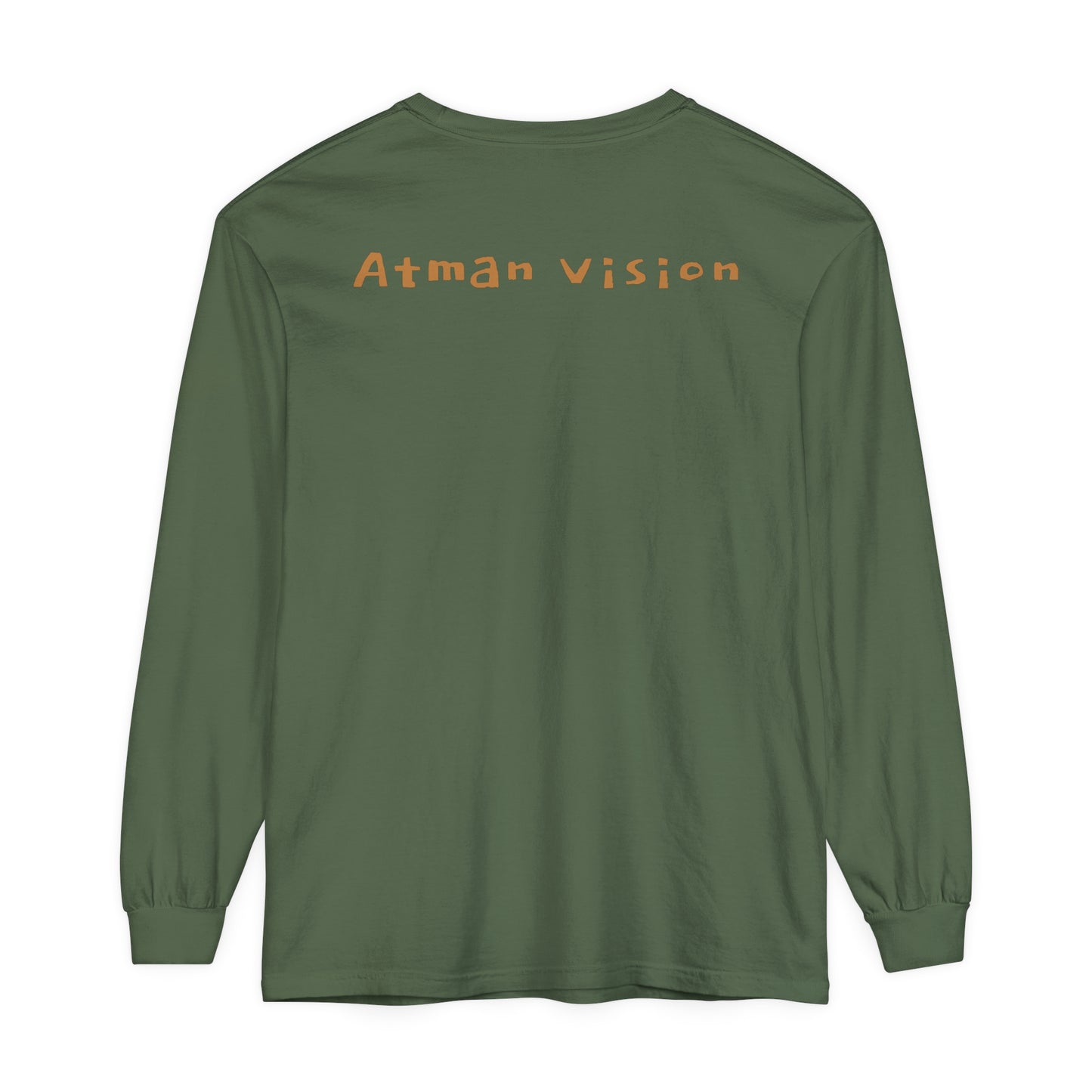 Atman Vision flower of Life elephant Unisex Garment-dyed Long Sleeve T-Shirt