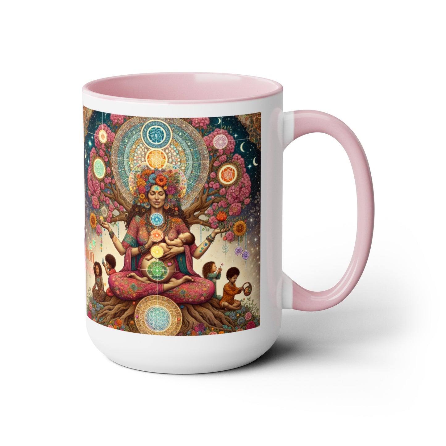 Mother Goddess Two-Tone Coffee Mugs, 15oz