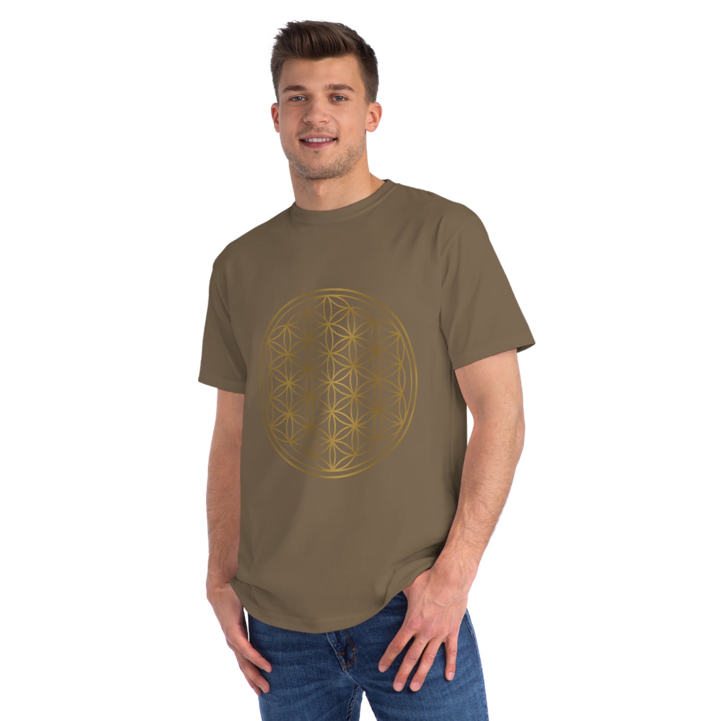 Gold flower of Life Organic Unisex Classic T-Shirt