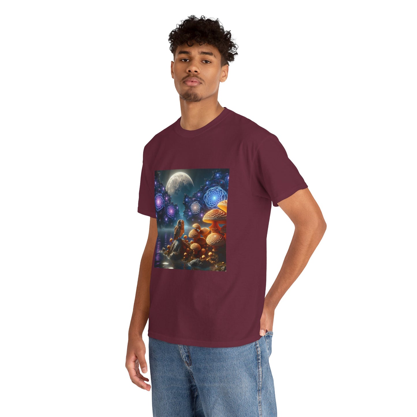 Moonlit Mushrooms / Unisex Heavy Cotton Tee