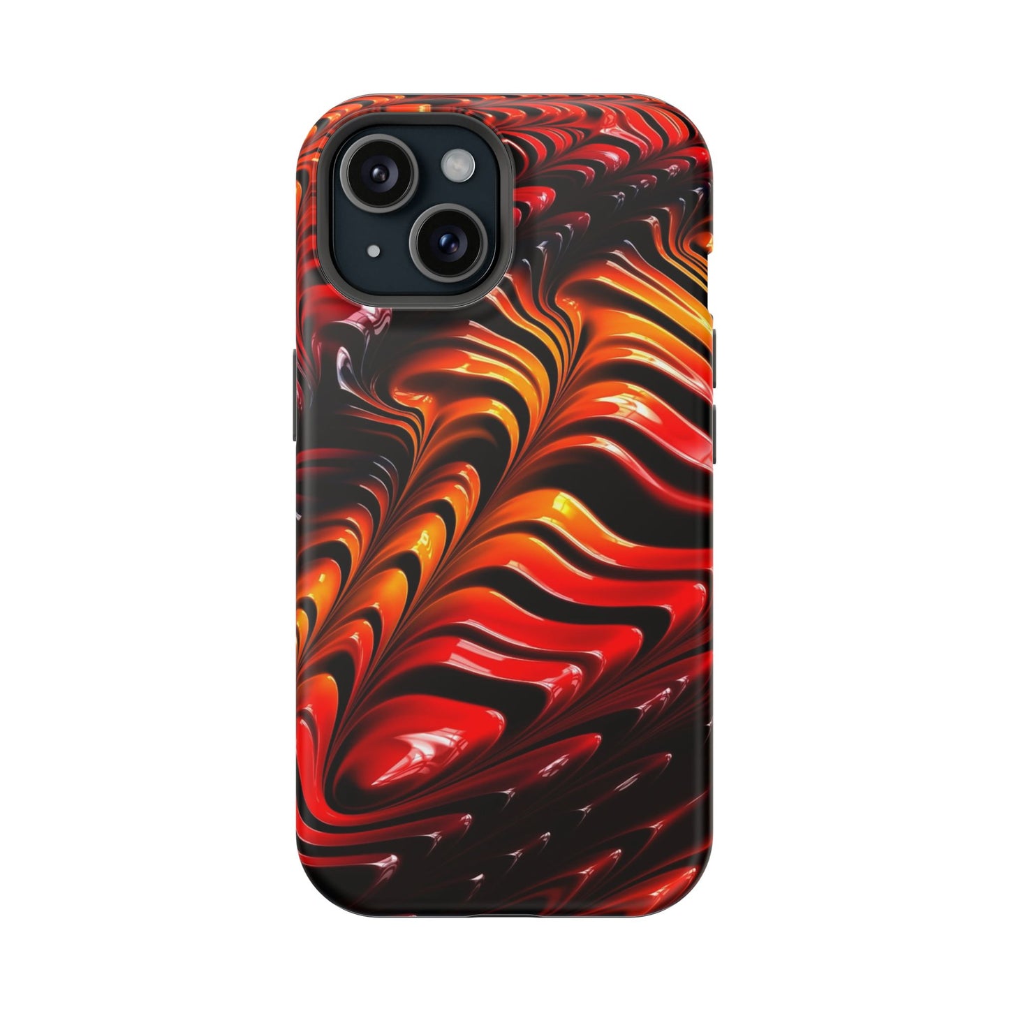 Red oil fractal Impact-Resistant Cases