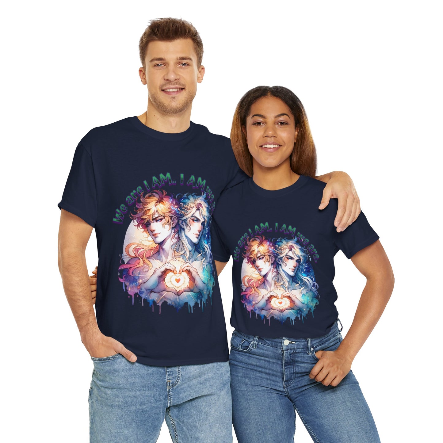 I Am we are - Twins - Unisex Heavy Cotton Tee