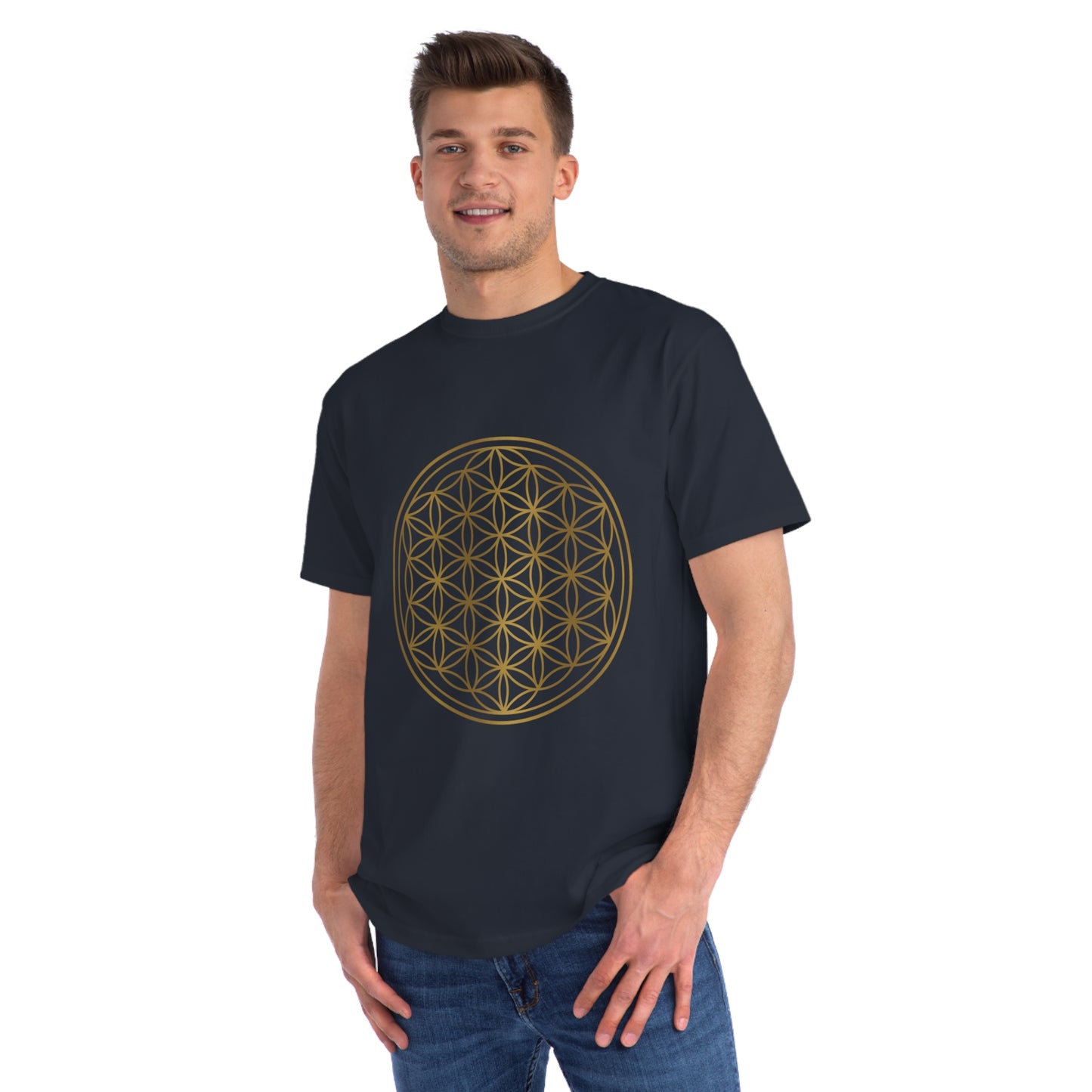 Gold flower of Life Organic Unisex Classic T-Shirt