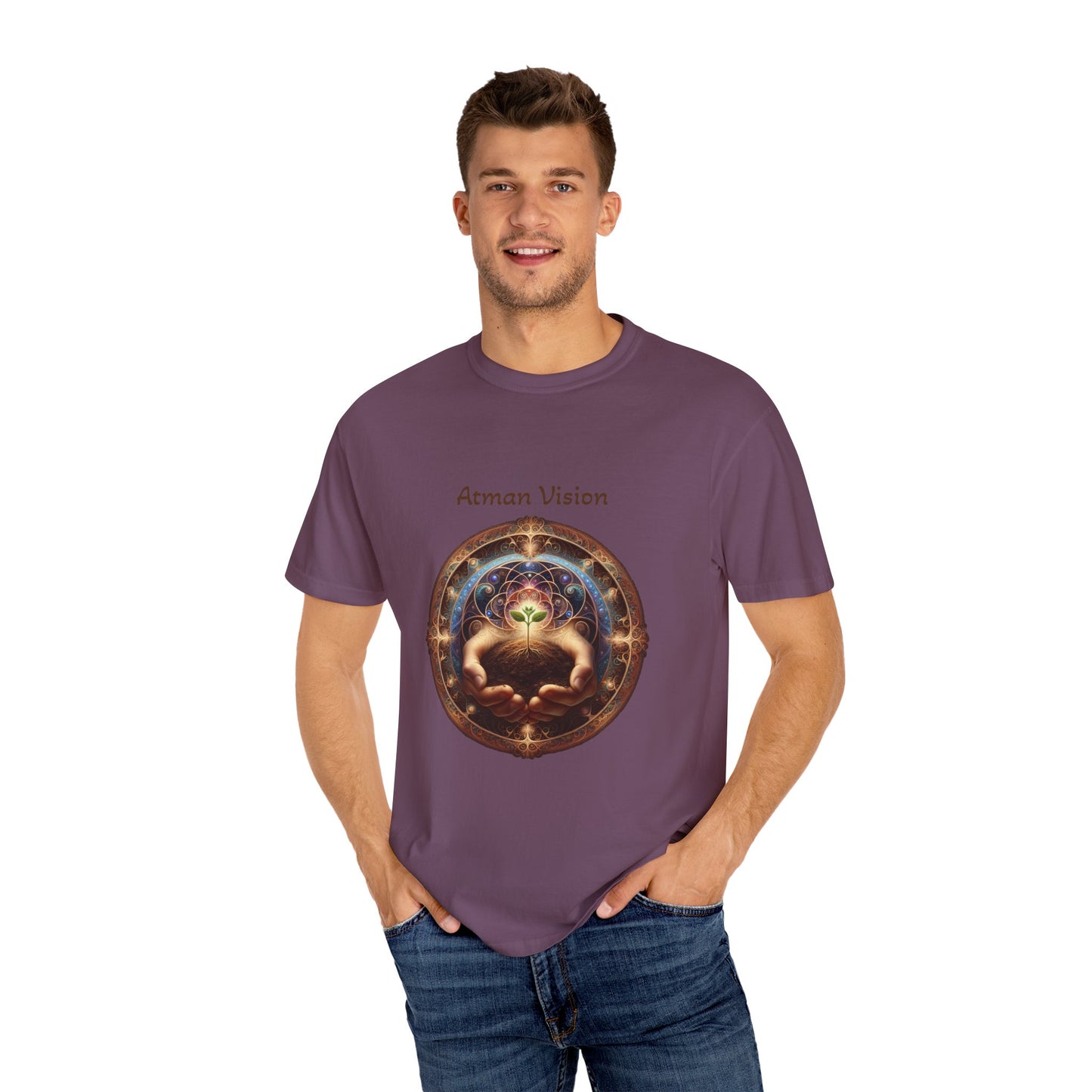 Atman Vision hands Unisex Garment-Dyed T-shirt