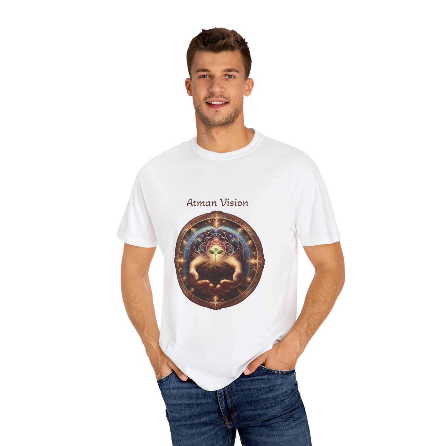 Atman Vision hands Unisex Garment-Dyed T-shirt