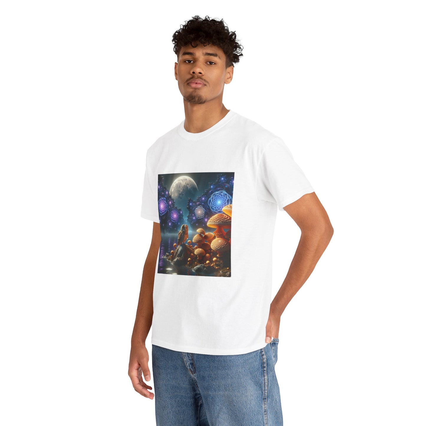 Moonlit Mushrooms / Unisex Heavy Cotton Tee