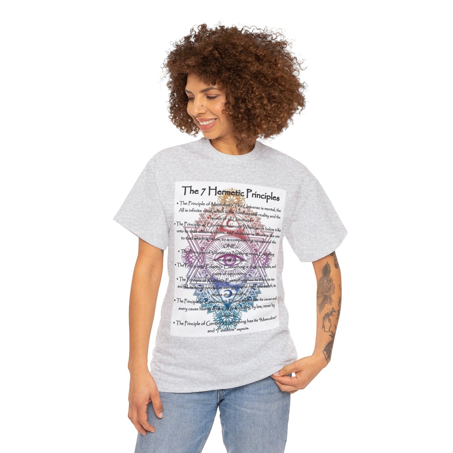 The 7 Hermetic Principles / Unisex Heavy Cotton Tee