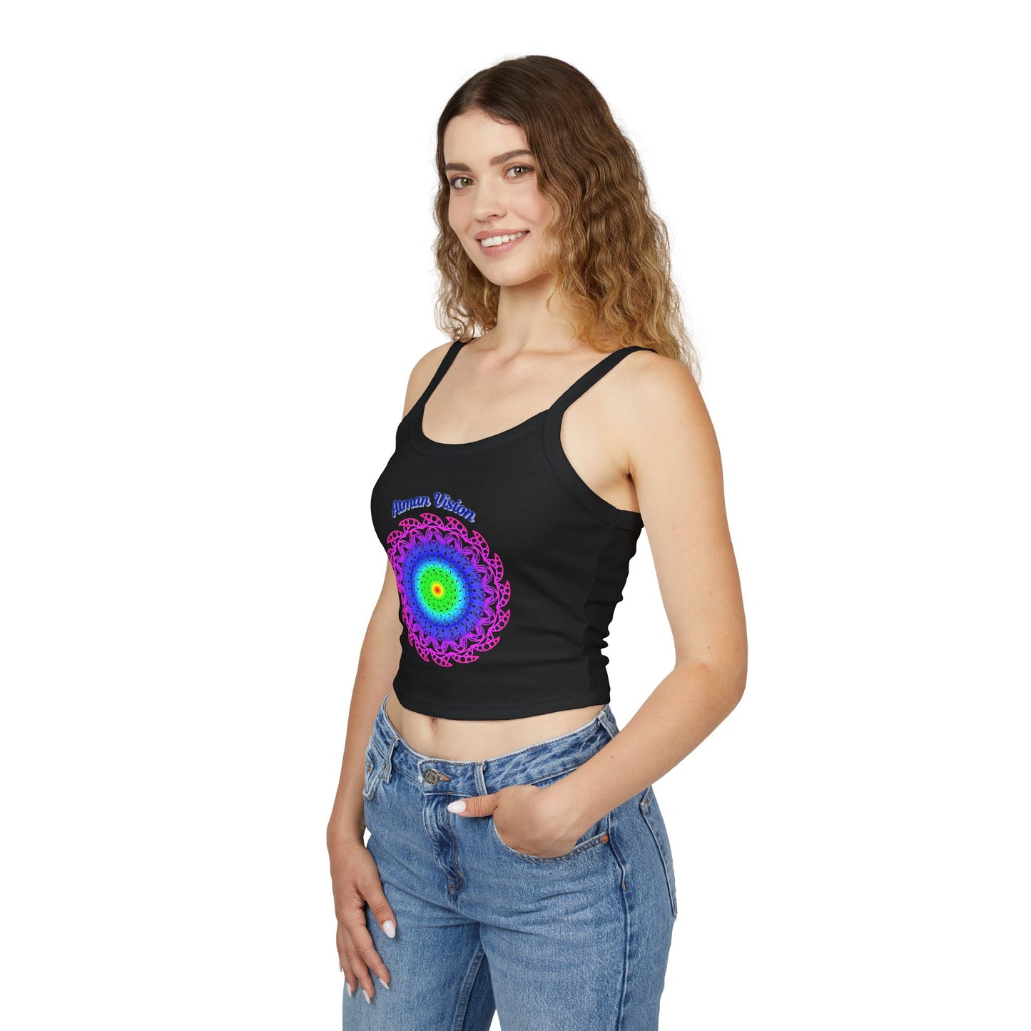 Atman Vision mandala Women's Spaghetti Strap Tank Top