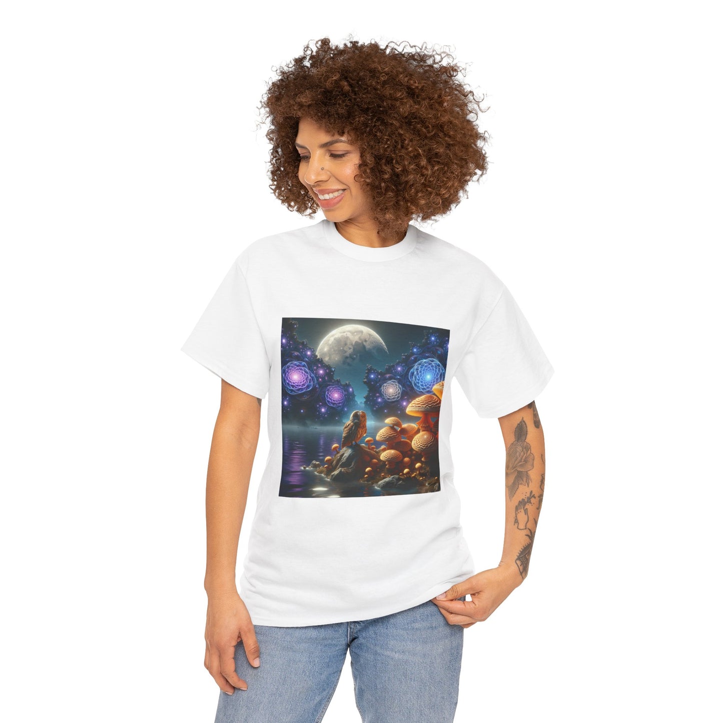 Moonlit Mushrooms / Unisex Heavy Cotton Tee