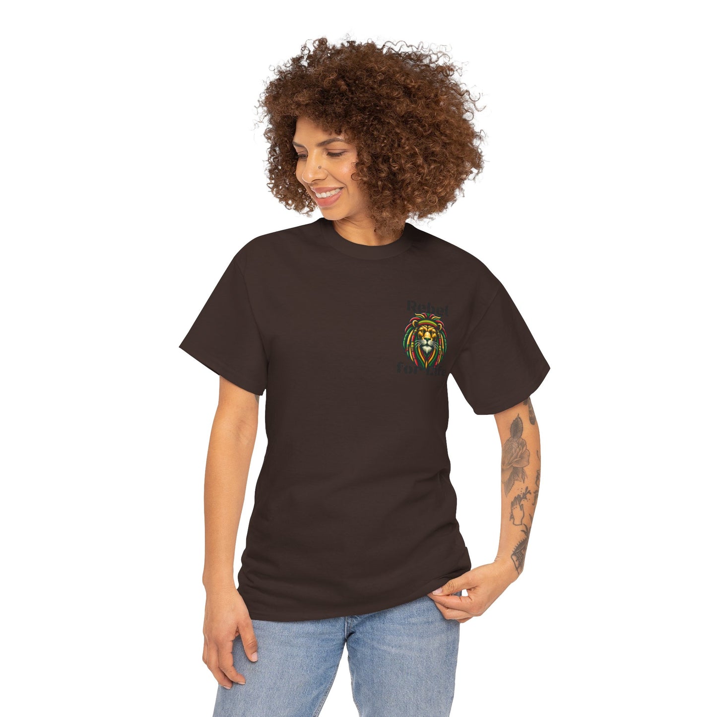 Rebel for Life - logo - Unisex Heavy Cotton Tee