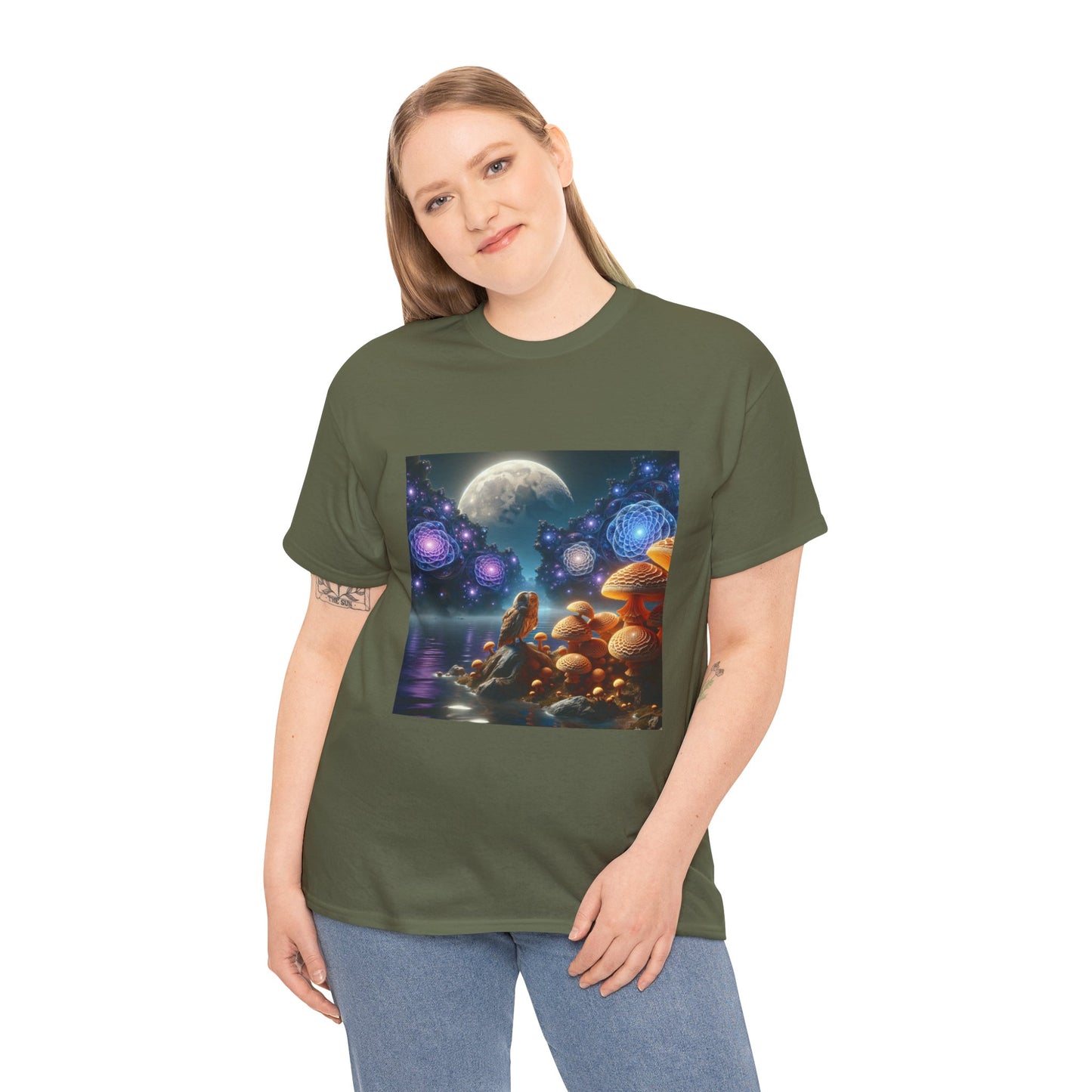 Moonlit Mushrooms / Unisex Heavy Cotton Tee